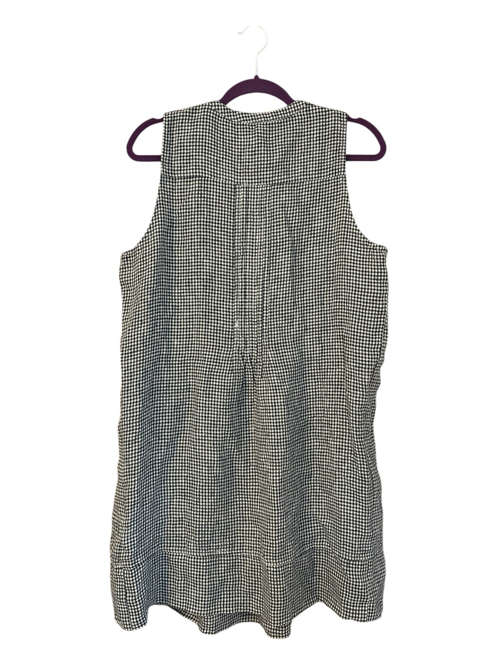 NWT Quince 100% European Linen Sleeveless Swing Dress Gingham Size L - Picture 4 of 13